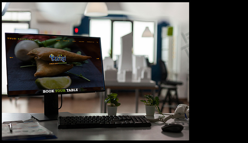 Tulsi Indian Cuisine website homepage